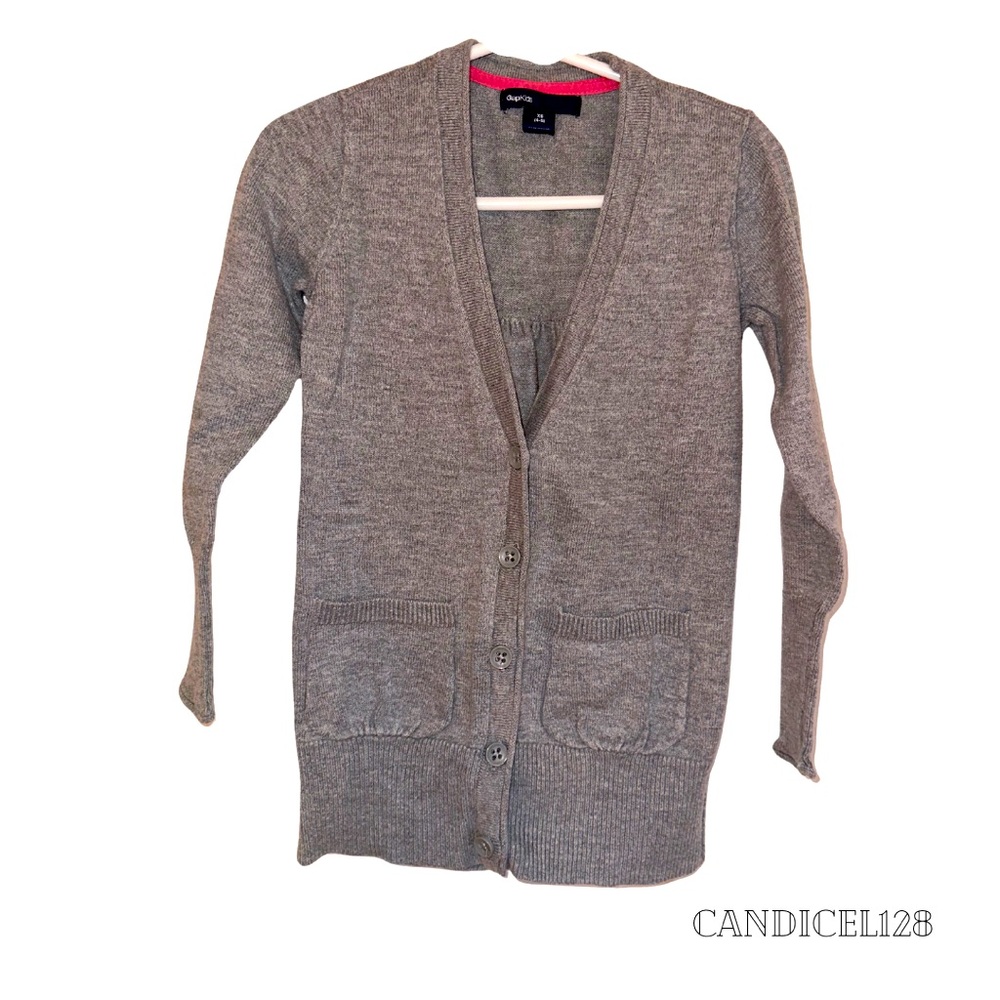 GAP Kids Girls Gray Cardigan Sweater
